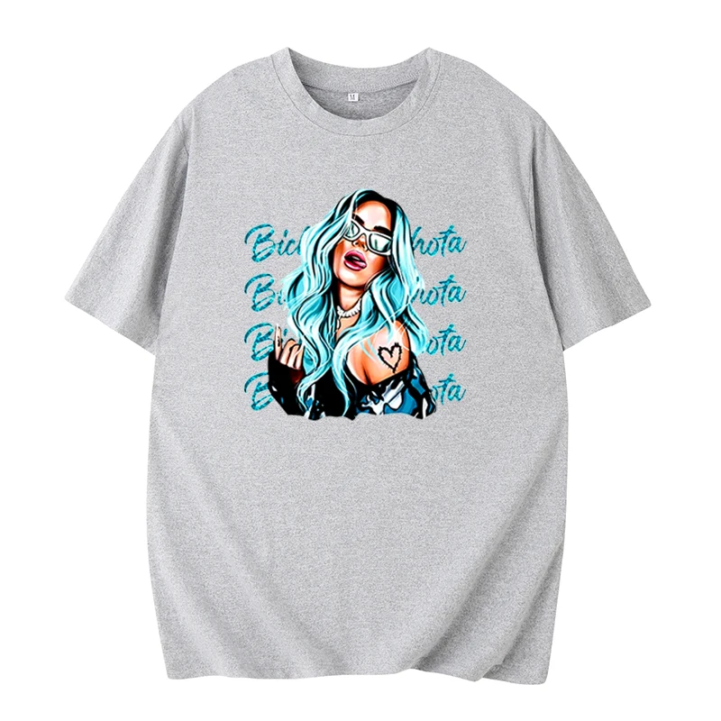 Plus Size Men's and Women's Fashion Trend Karol-G Graphic T-Shirt Tomorrow Will Be Good Oversized T-Shirt Hip-Hop Short-Sleeved