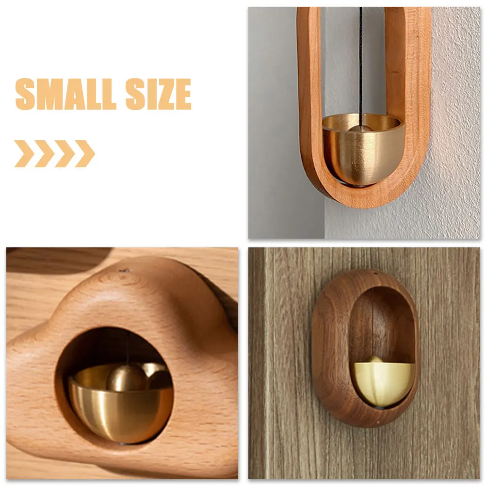 

2 Sets 32mm Copper Wind Chime Doorbell Accessories Golden Shopkeeper Bell for Door Opening Decorative Metal Button Entry Chime