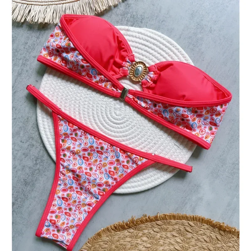 جديد مثير البيكينيات 2025 المايوه ملابس السباحة النسائية رفع للشاطئ ملابس سباحة لباس سباحة البرازيلي مجموعة البكيني بركة السباح