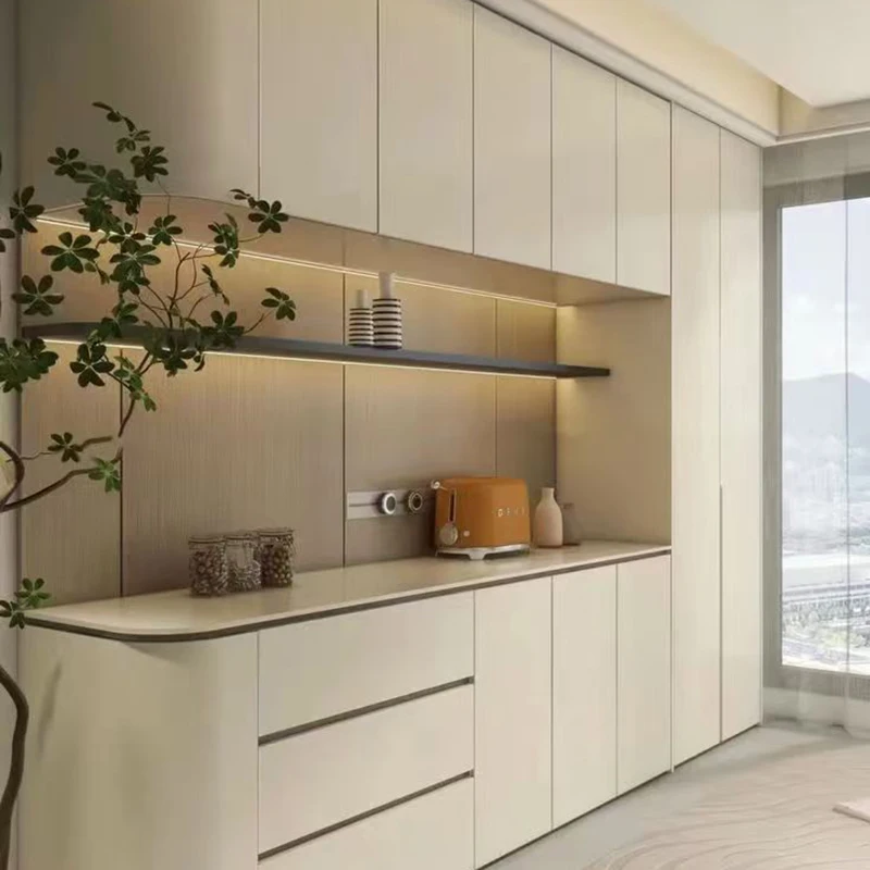 خزانة أدوات المائدة الخشبية البيضاء الحديثة لمنزل الفندق الشركة المصنعة للمبيعات المباشرة القابلة للتخصيص لغرفة المعيشة في المطبخ وتناول الطعام