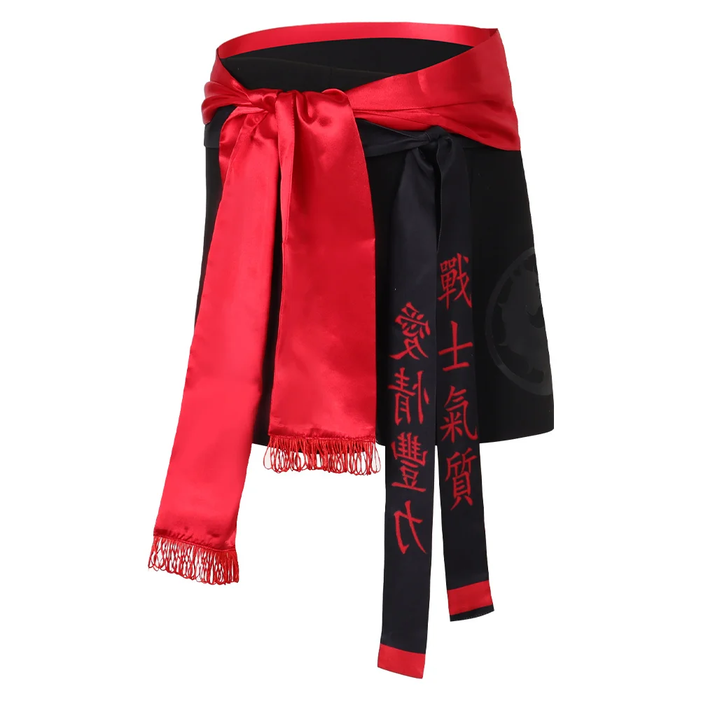 Sterblich cos kombat johnny käfig cosplay kostüm erwachsene männer fantasy shorts gürtel outfits halloween karneval verkleidung party anzug