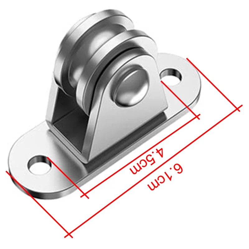 304 Stainless Steel Pulley Block, Small Pulley Block Silent Pulley, Material Handling and DIY Kits Moving, 2PCS