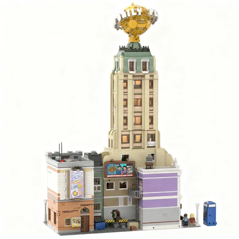 7376pcs MOC Modular Buildings Daily Planet Modular - 10297-1 10278-1 Modification Model Building Blocks Christmas Gift Toy Brick