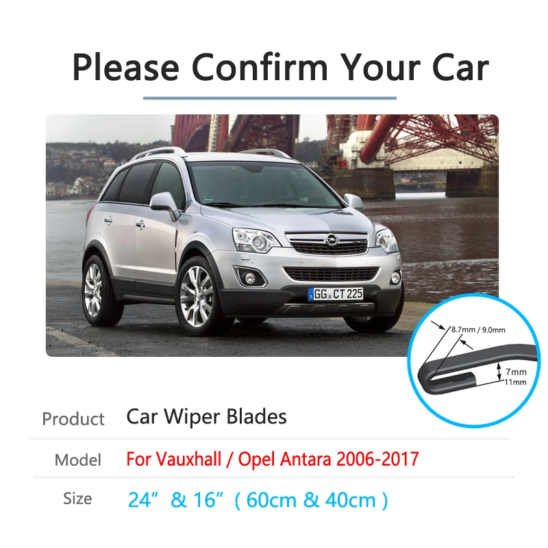 For Vauxhall Opel Antara 2006~2017 Car Wiper Blades Windscreen Car Accessories 2007 2008 2009 2010 2011 2012 2013 2014 2015 2016