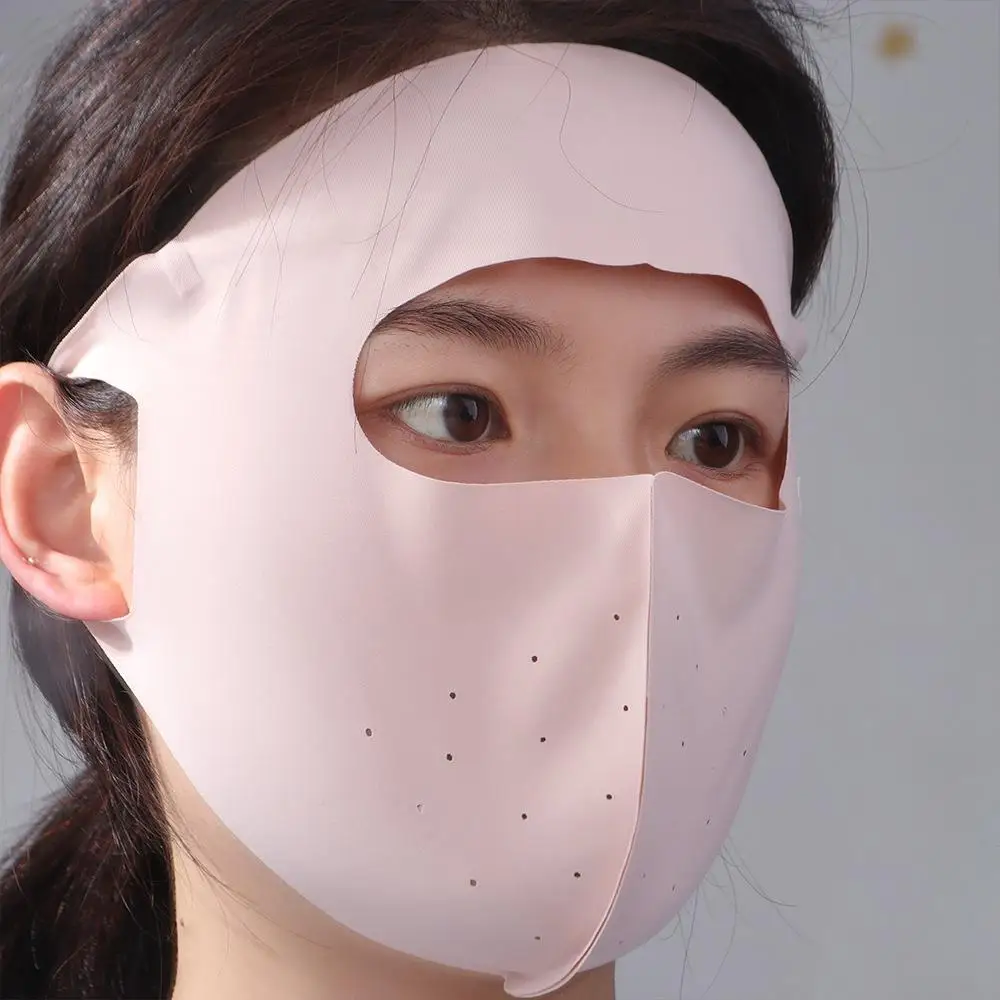 Anti-UV Ice Silk Sunscreen Mask Traceless Eye Corner Protection Face Gini Mask Fishing Face Mask Riding Face Veil