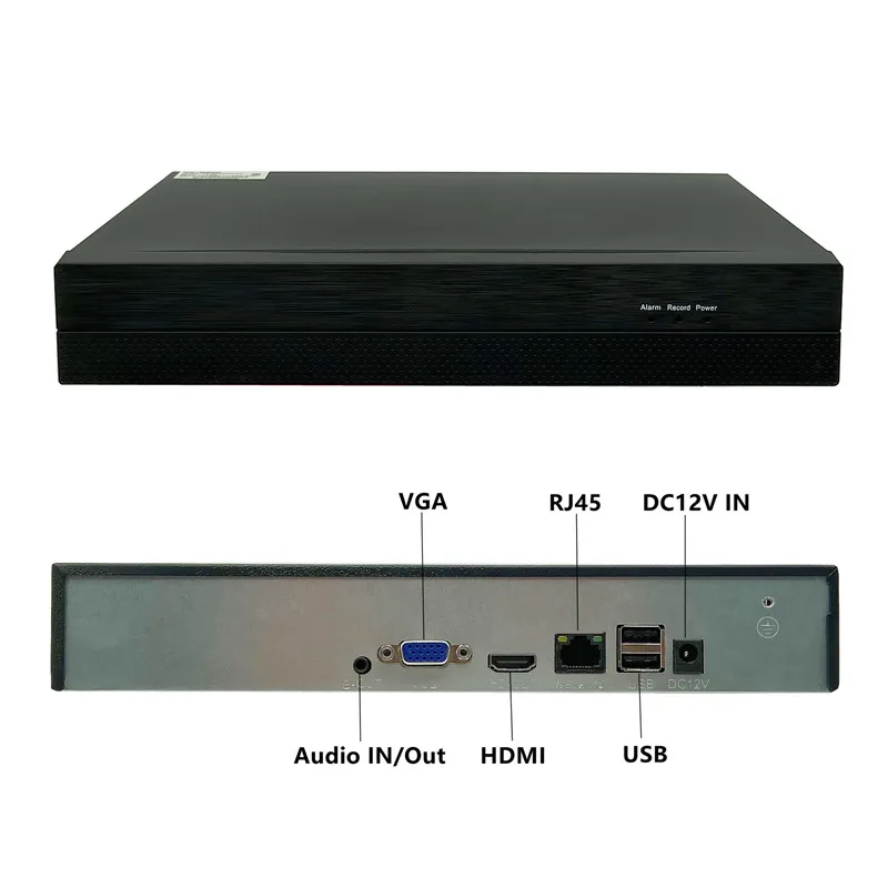 10/16/32CH*4K H.264/H.265 Network Digital Video Recorder Metal Shell NVR ONVIF P2P Cloud ICsee XMEYE RTSP Motion Detection