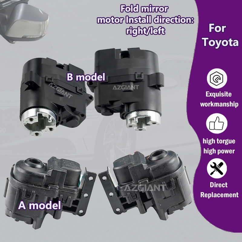 

AZGIANT For Toyota Harrier Camry Auris E180 Vanguard Car Power Folding Unit Mirror Actuator R L Motor espejos de puntos ciegoso