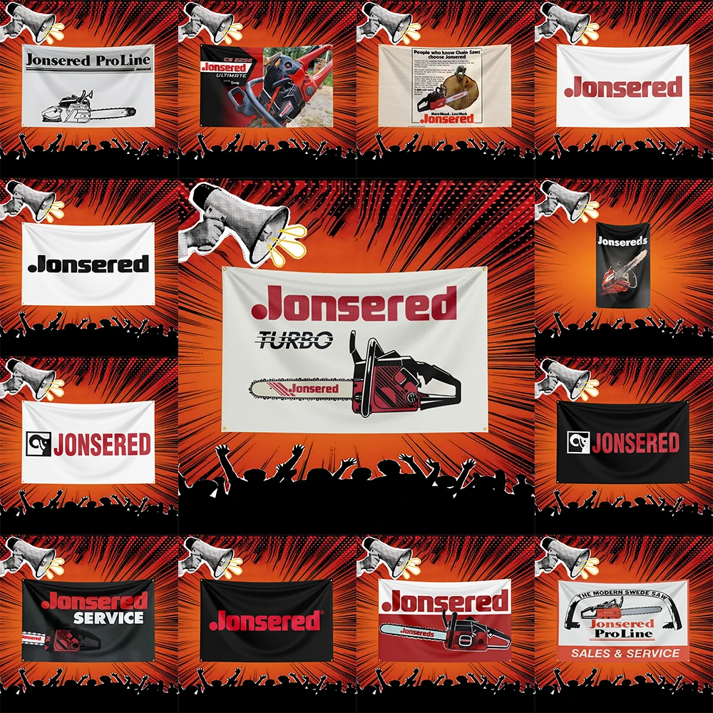 Jonsered Tool Flag  Polyester Banner For Garage Workshop Wall Decor Mechanic Gift