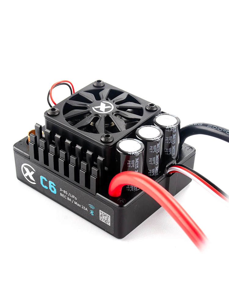 XC-ESC C6 200A Bürstenloser ESC 3-8S LiPo-Akku für 1/7 1/6 RC Modellauto LKW Buggy On-Road Racing Zubehör