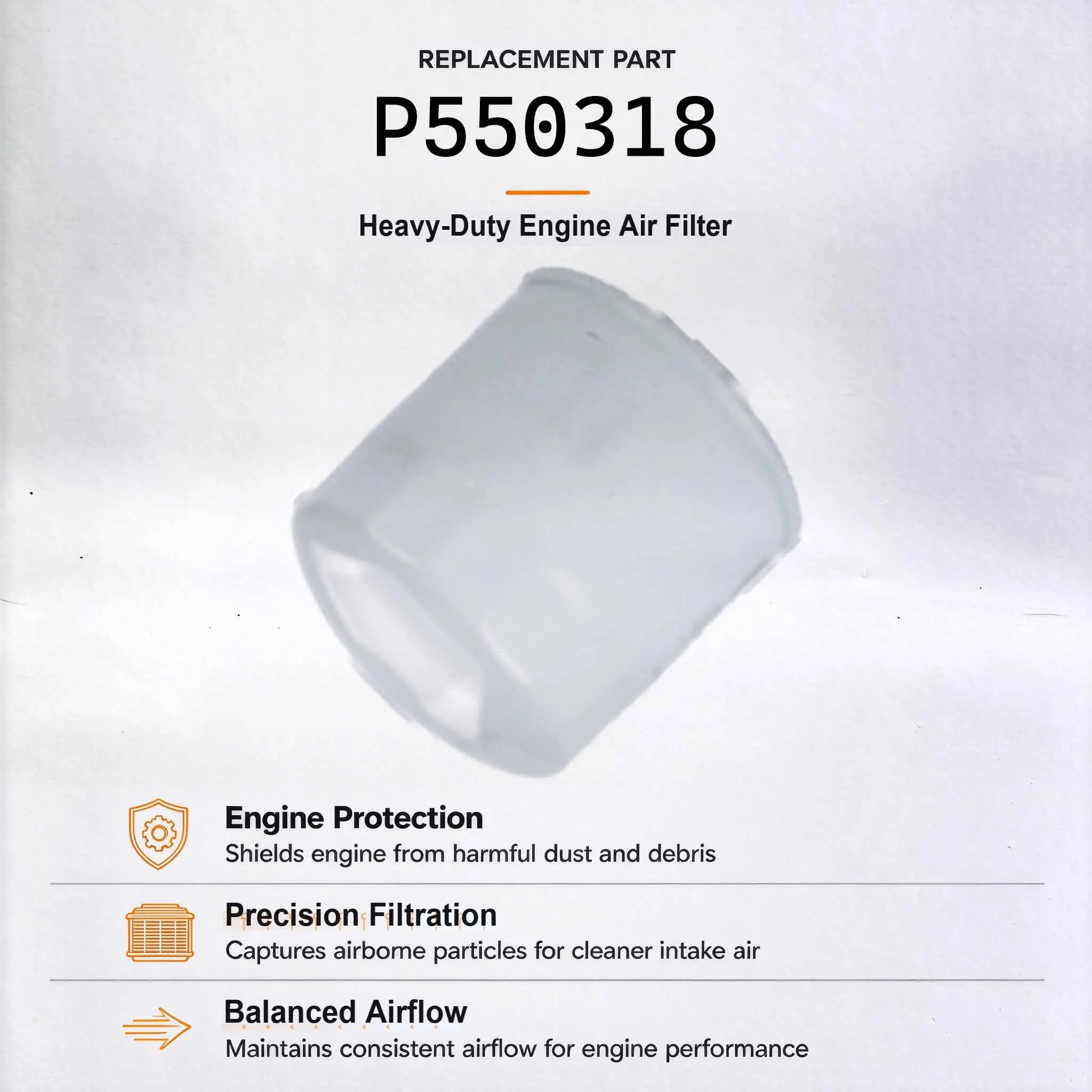 Oil Filter P550318 Fits for Volvo EC55D EC60D EC75D EC80D EC120D EC140D EC140DL Crawler Excavators