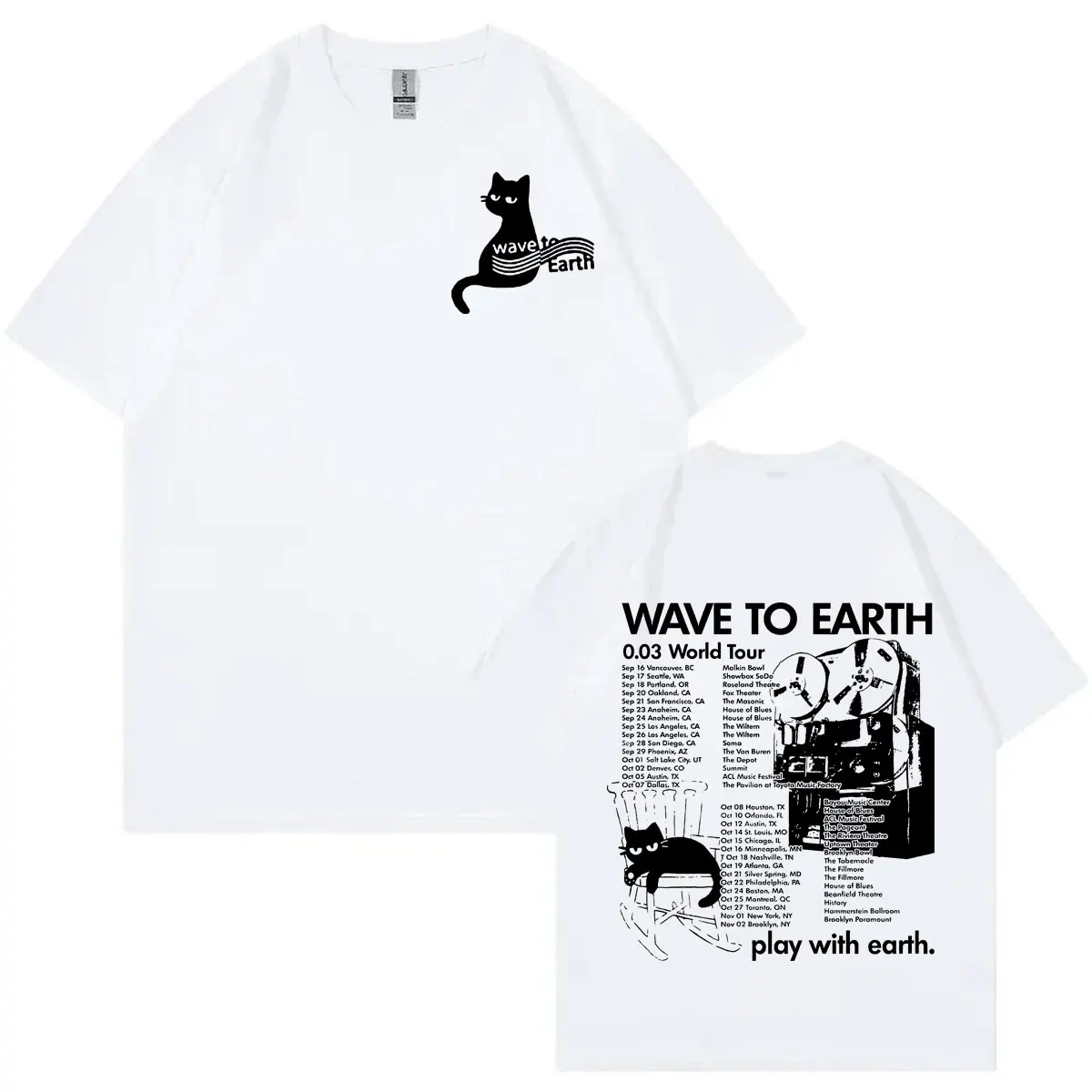 Wave To Earth 0.03 World Tour T-shirt Men's Women Harajuku Kpop Oversized T-shirts Fashion Trend Vintage Short Sleeve T Shirts