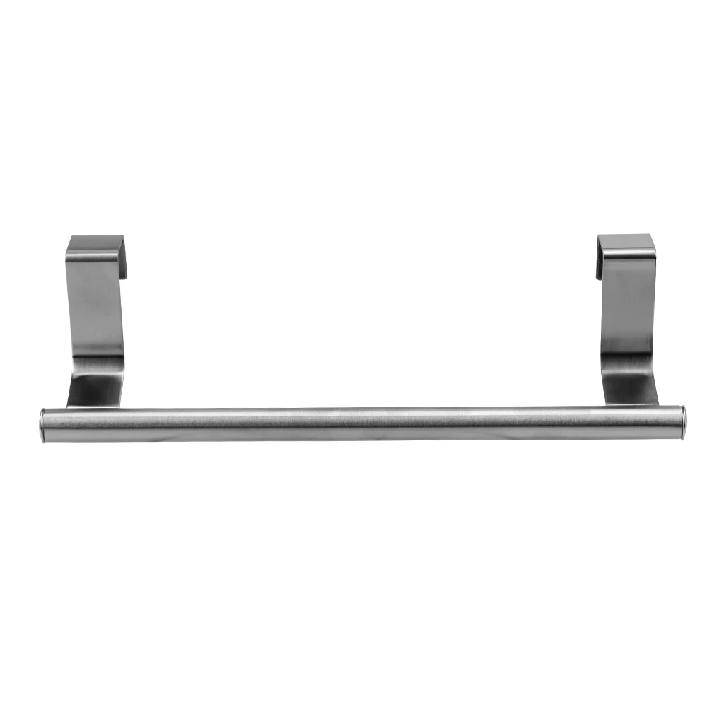 Kitchen Tools Bar Bathroom Kitchen Hanging Holder Over Door Cabinet Shelf Rack Stainless Steel Home Storage Towel Rack 2 size