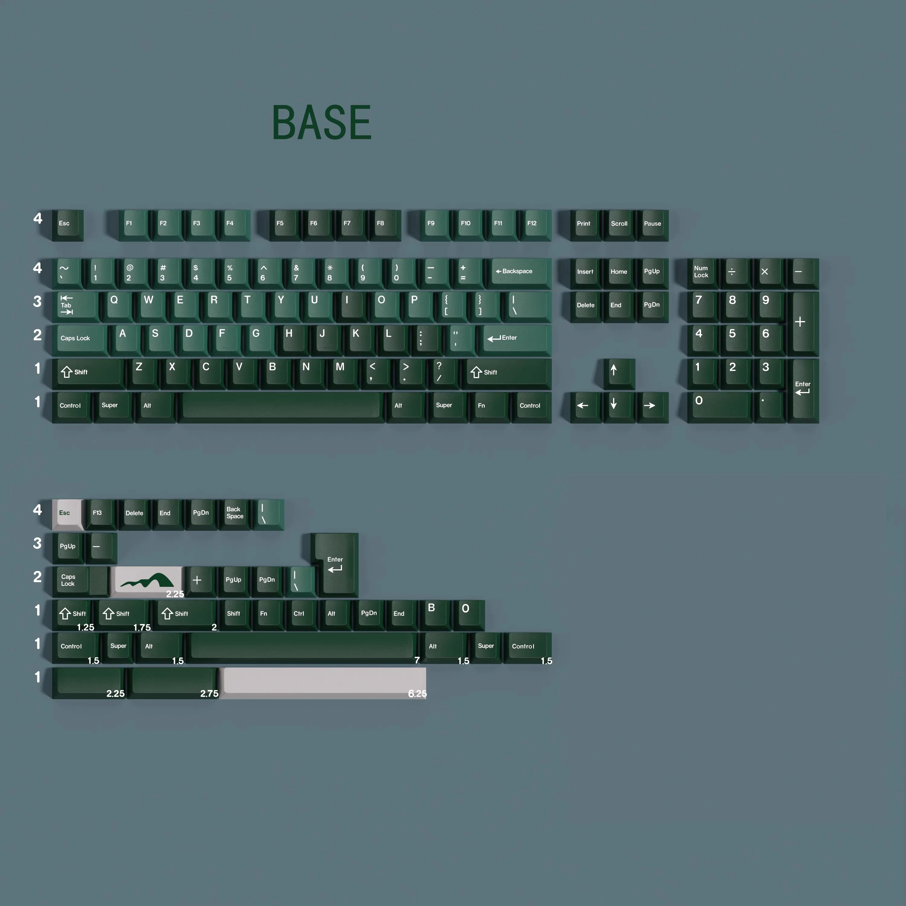 1 Set JTK First Scenic Boulevard Keycaps PBT 5 Side Dye Subbed Key Caps Cherry Profile Keycap For Alice Double B 7U Spacebar