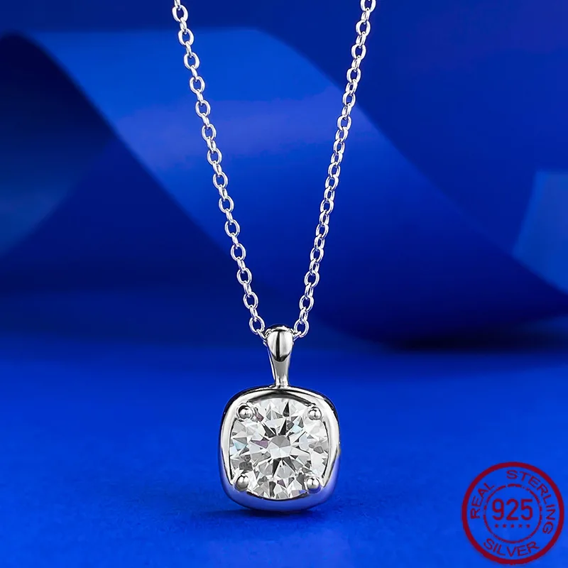 

New S925 pure silver 8.0mm round minimalist necklace for daily versatile wedding jewelry