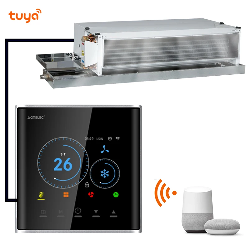 Zigbee Smart Tuya Wifi Thermostat for 2P 4P 3 Speed Fan Coil Regulator 0-10V Central Air Conditioning Thermostat for Alexa