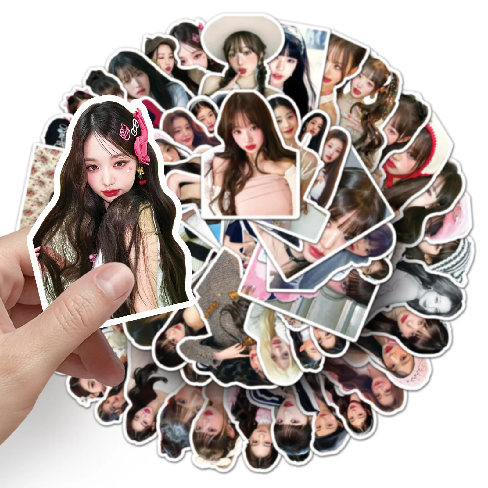 K-pop Idols WonYoung Sticker 50pcs/Set INS Cute Waterproof Graffiti Decal Mobile Phone Cup Notebook Decoration Poster Fans Gift