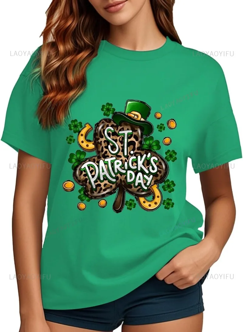 

Womens St.Patricks Day Shirt Shamrock Tee Shirt Irish Tee Tops Luck of The Irish T-Shirt Patricks Day Tops Fun Unisex Camisetas