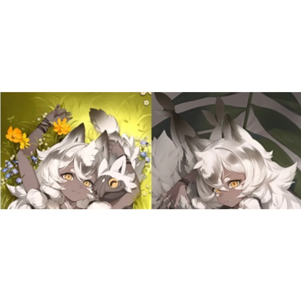 Luna Anime Character Full Body Pillow Cover Dakimakura Cushion Shell White Wolf Ears Golden Eyes Artwork For Anime Fan Gift