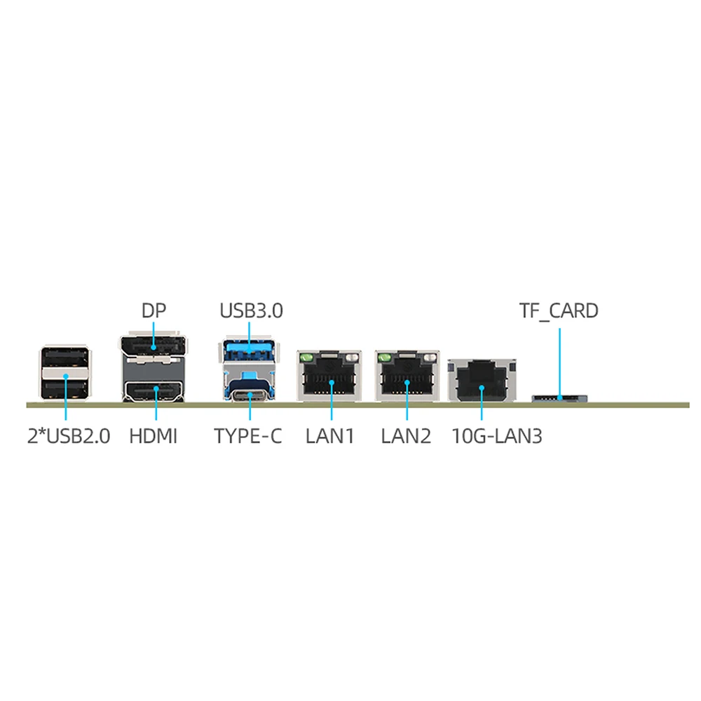 Imagem -02 - Placa-mãe Intel Alder Lake N100 Ddr5 Nas Processador Doméstico Itx x Intel I226 Slot M.2 de Lan 2.5g Suporte 6xsata dp Lan 10g