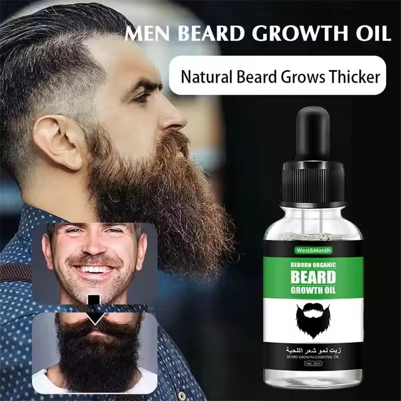 Fast Natural Mature Men Beard Growth Essence Oil Promote Hair Growth Thicken Lengthen Plump Beard Nourish Smooth Beard Care view 6