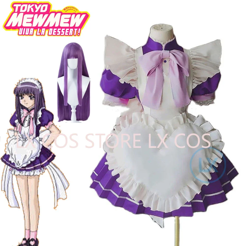 アニメ！-東京ミュウミュウ、藤原さくら、メイド風ドレス、上品で可愛らしい制服、コスプレ衣装、パーティー用衣装、女性用