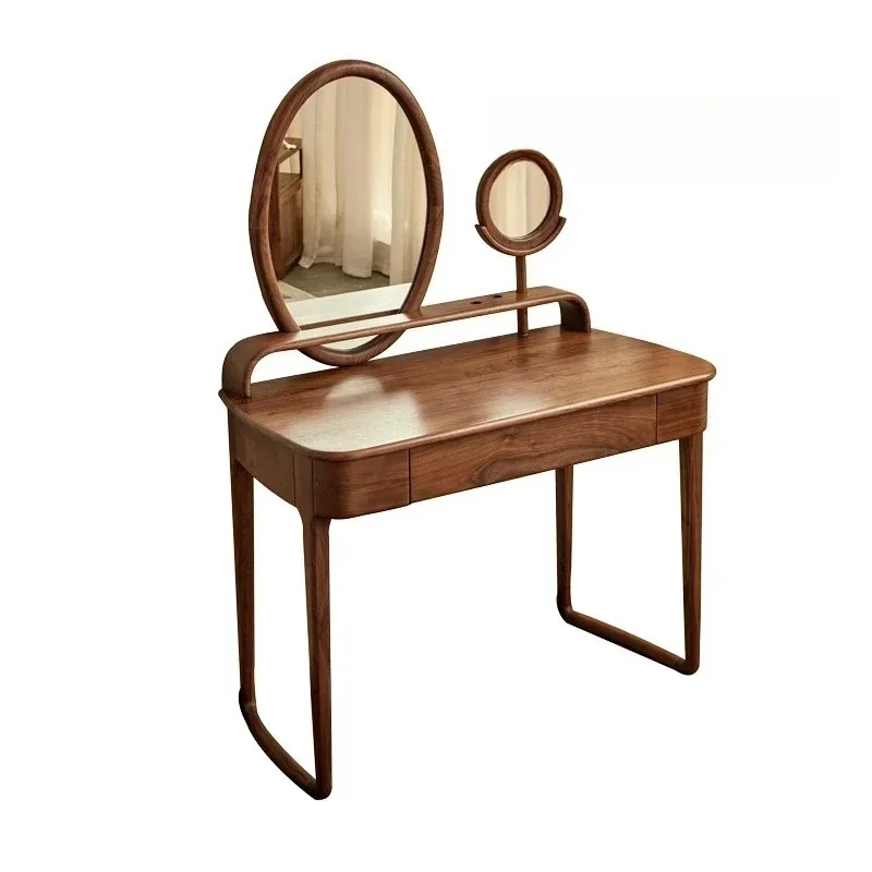 Black walnut dresser solid wood storage cabinet integrated bedroom modern simple dressing table table storage chest desk
