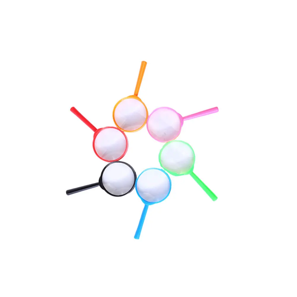 عدسة مكبرة بلاستيكية ملونة 6 قطع للأطفال، لعبة مكبرة للتعلم الممتع، زجاج تجريبي للأطفال، نمط عشوائي #3