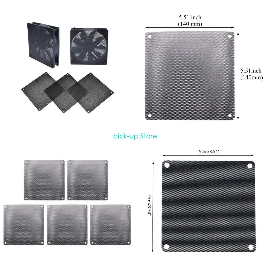 

Q5WA ПК вентилятор пылезащитный корпус охладитель фильтр пылезащитный чехол из ПВХ высокой плотности 5 шт.