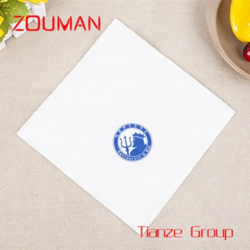 Custom , Color Logo Printed Napkin Tissue For Restaurant