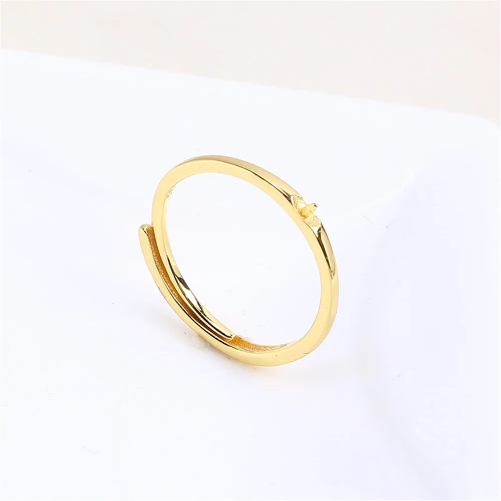 Solid S925 Sterling Silver Pearl Ring Settings Findings & Accessories  for Jewelry Making Bulk Wholesale Craft Supplies No Pearl