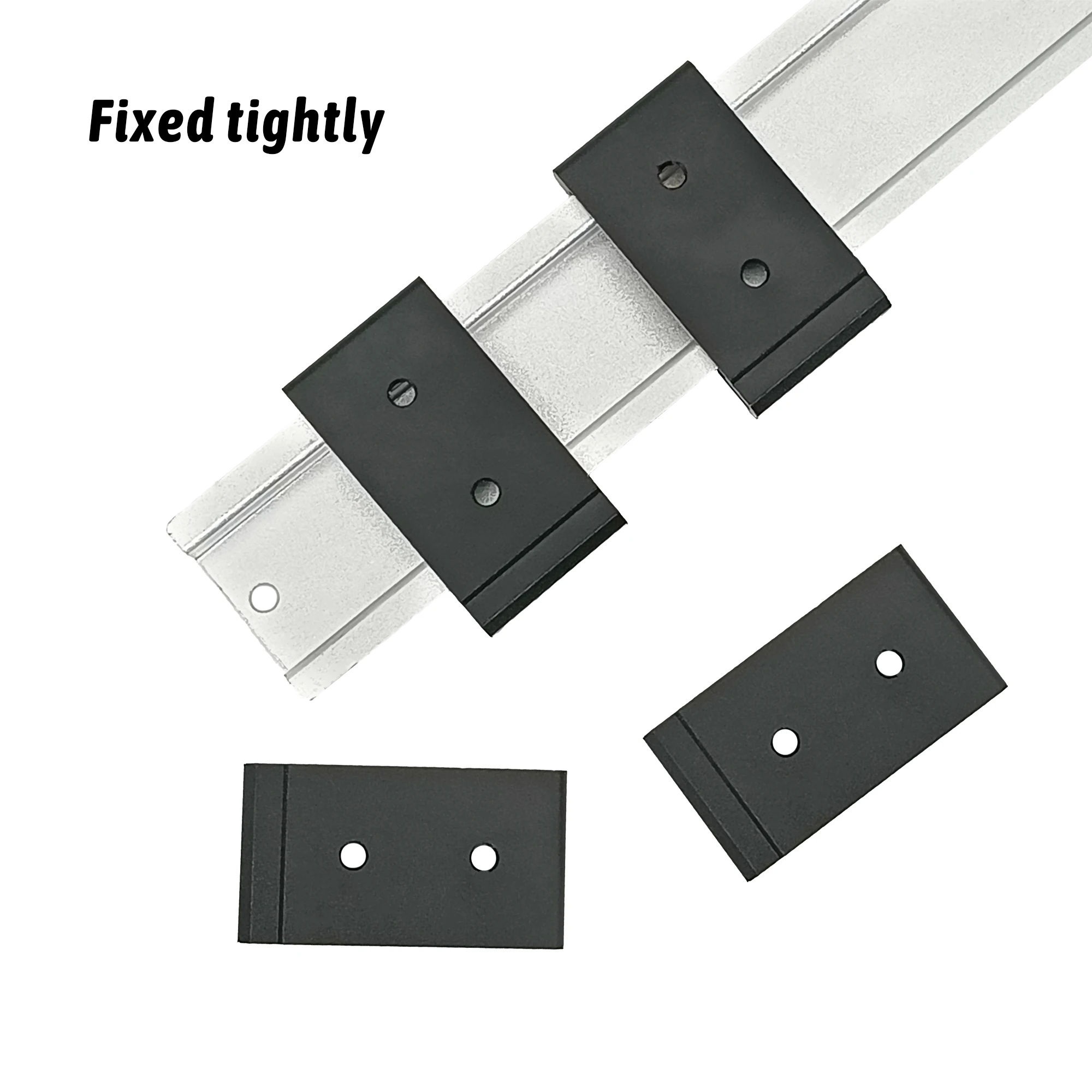 6pcs 35mm 26mm 43mm Din Rail Fixed Clamp Clip Aluminum Alloy Slideway Bracket With Mounting Holes for 19 Inch Server Rack - view 4