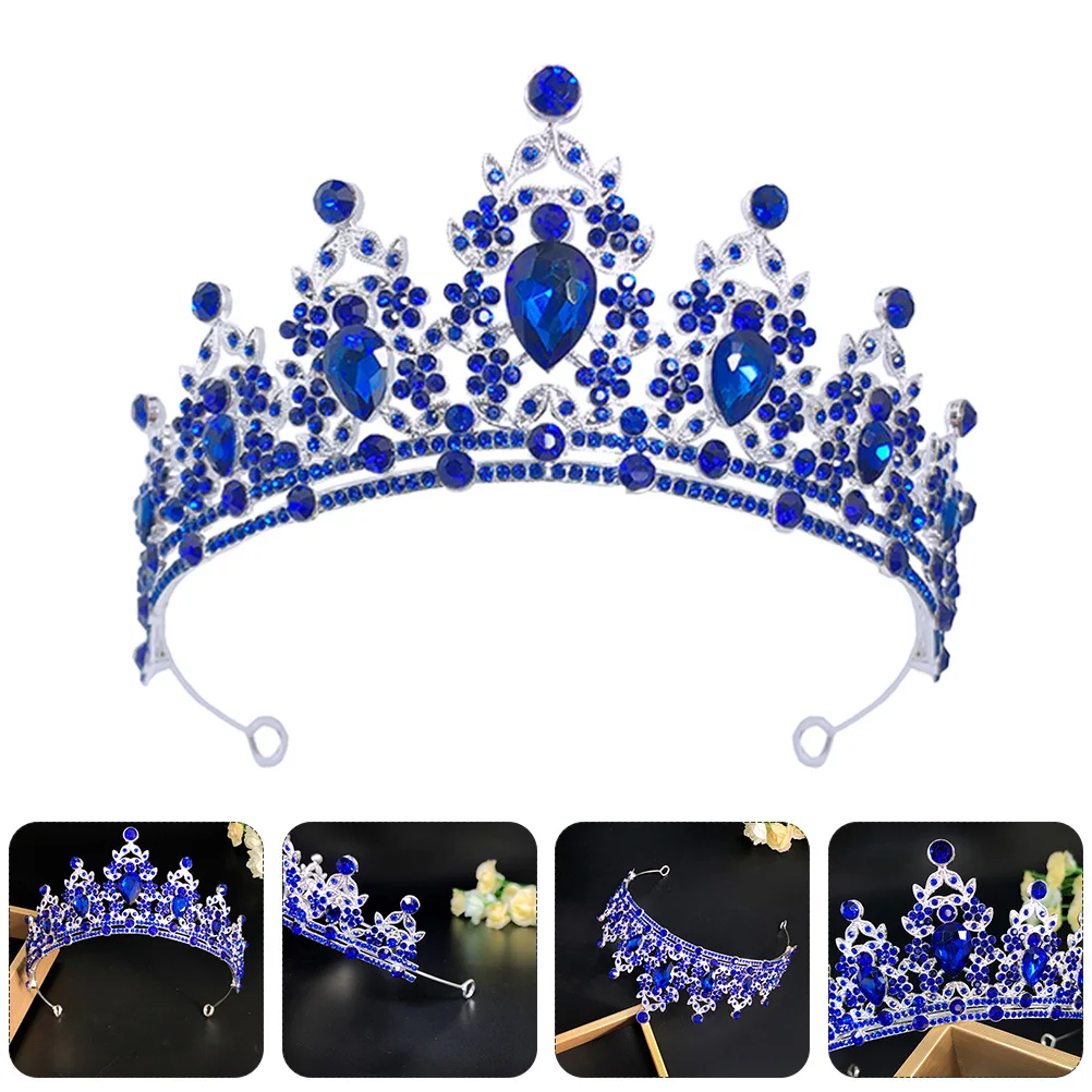 

Rhinestone Crown Hairband Wedding Alloy Bridal Headdress Party Costume Accessory Halloween Birthday Festival Celebration Gift