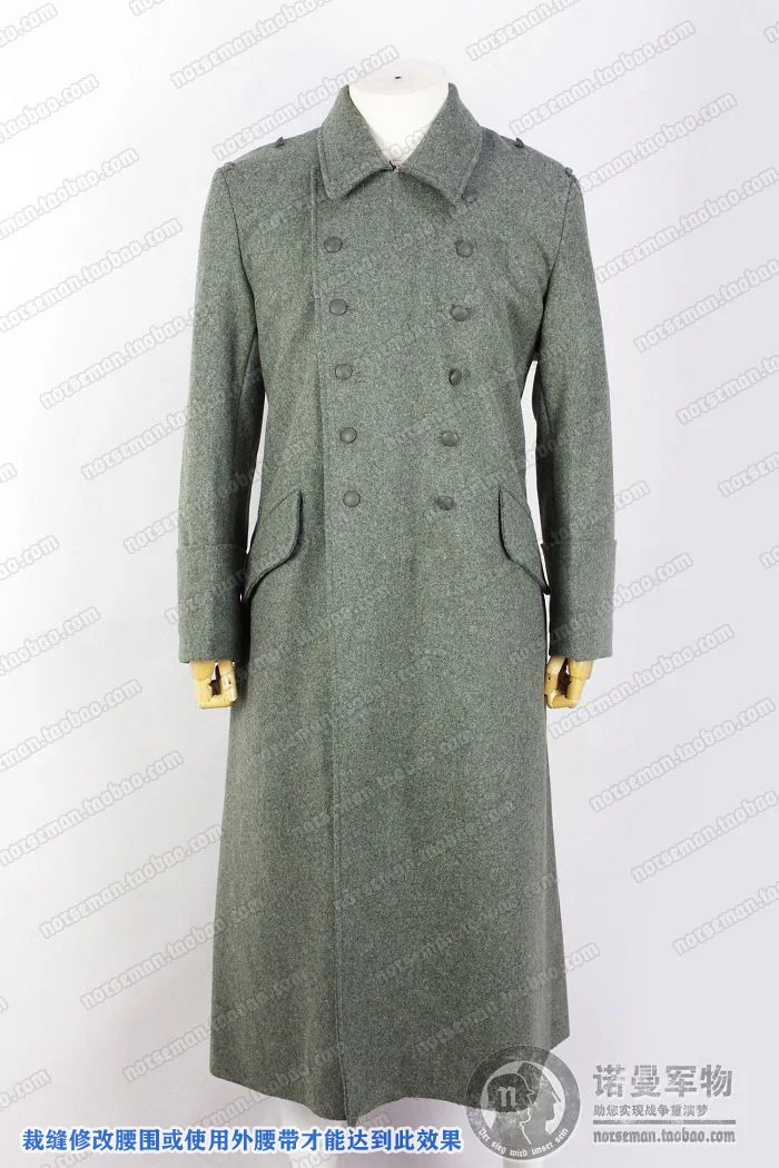 군사 REPRO WW2 2차 세계 대전 독일 육군 WH M40 1940 필드 그레이 울 GREATCOAT 코트 군복