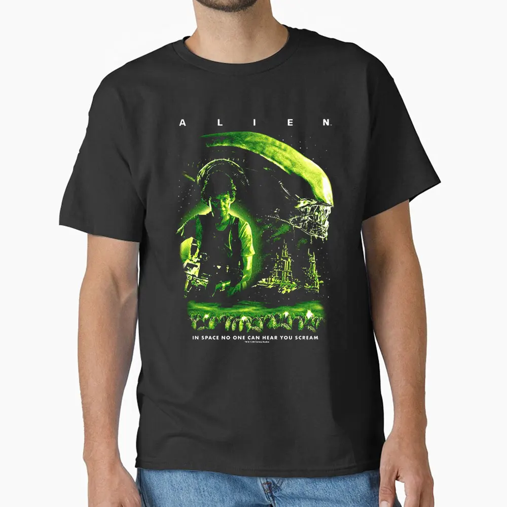

Ripley & Xenomorph Poster Alien Sic fi Gift T-Shirt Lv-426 80s Horror movie Monster Graphic clothes All size Tops S-6XL