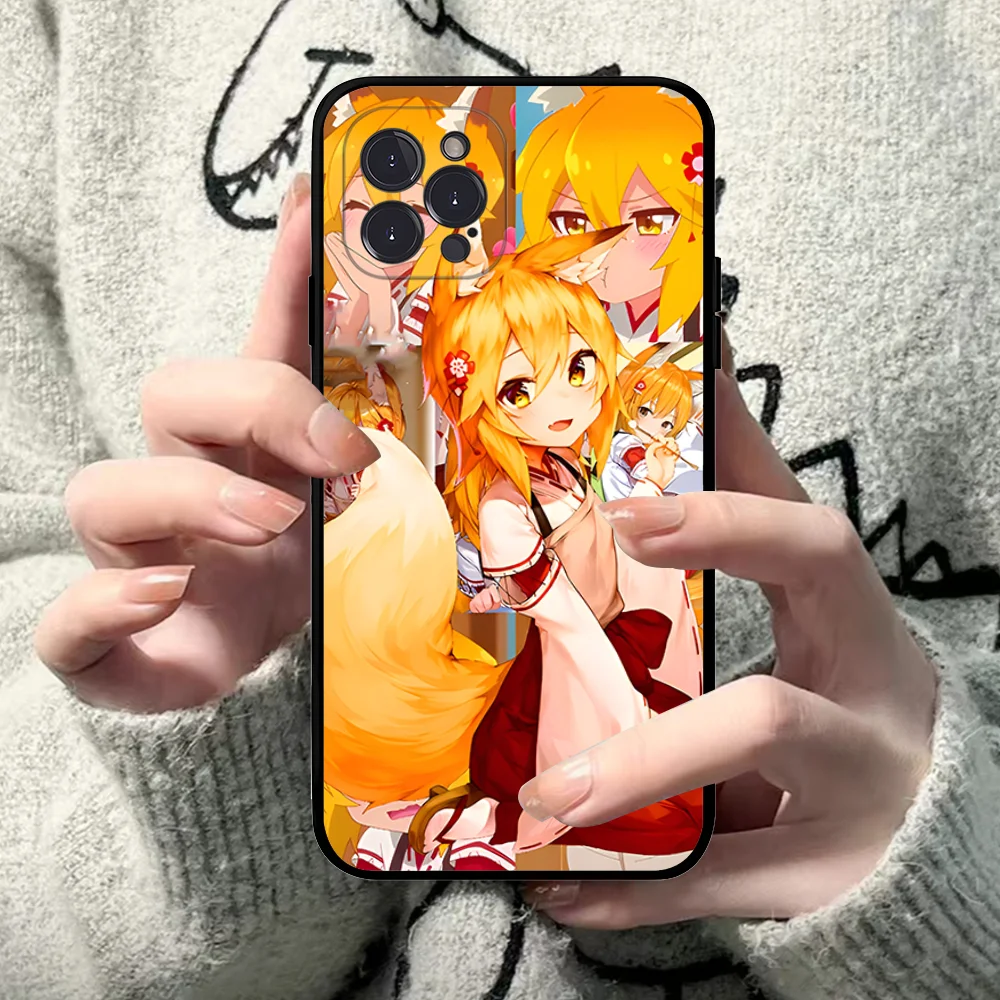 The Helpful Fox Senko-san Wall Phone Case Silicone Soft for iphone 15 14 13 12 11 Pro Mini XS MAX 8 7 6 Plus X XS XR Cover