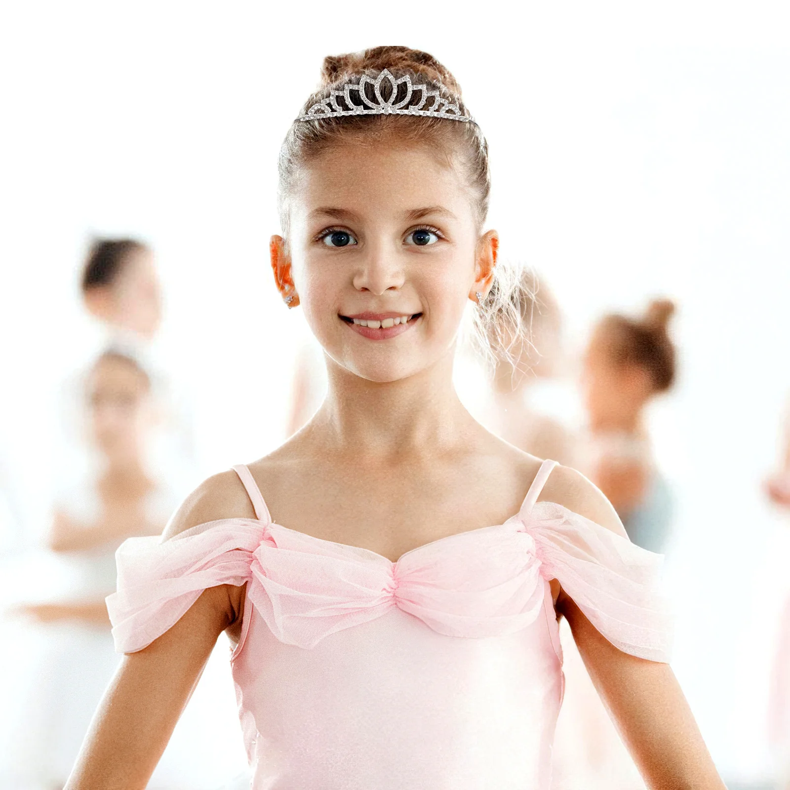 

Princess Wedding for Women Bridal Hair Accessories Rhinestone Clip Elegant Party Headband Silver Garland Ornament