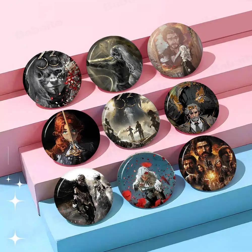 C-ClairObscur Expedition 33 58mm Cute Anime Figure Icon Badge Handmade Tinplate Brooch For Backpack Clothes Chest Ornament Gifts