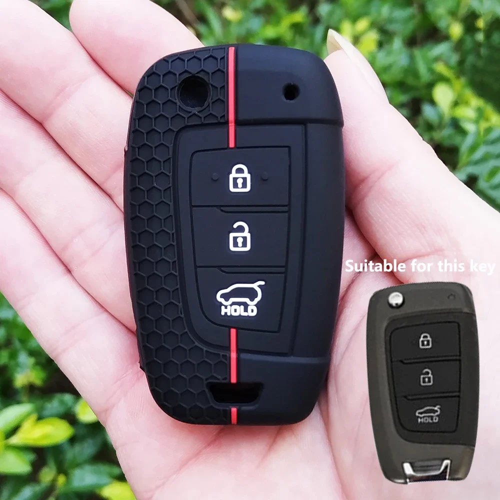 For Hyundai Sonata SantaFe Verna Tucson Celesta Accent Creta Kona Elantra Solaris I30 I35 I40 Ix35 Silicone Car Key Cover Case