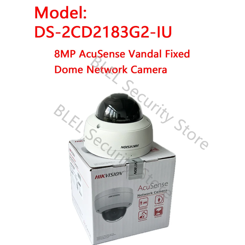 Hikvision DS-2CD2183G2-IU 8 MP AcuSense Microfone embutido Câmera de rede dome fixa IP67 H.265 + Hik-Connect App