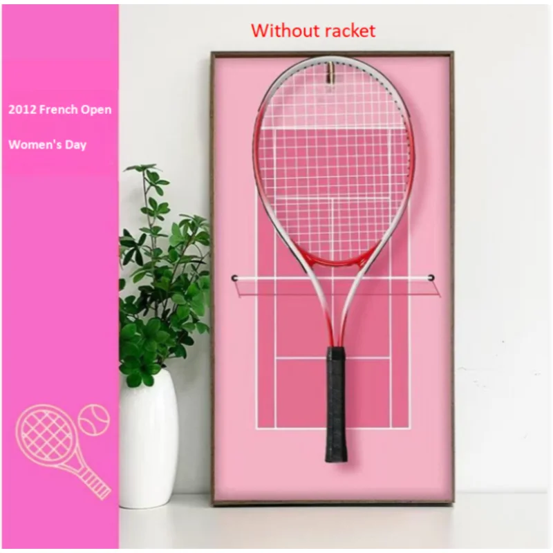 Tennis racket display frame, photo frame, Grand Slam tennis wall, Wimbledon, Australian Open, French Open tennis racket storage