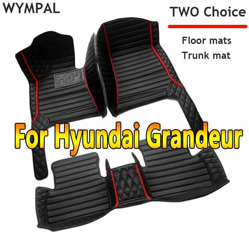 Custom Automotive Car Floor Mats For Hyundai Grandeur 2011 2012 2013 2014 Auto Luxury Leather Men Women Car Mats Full Coverage