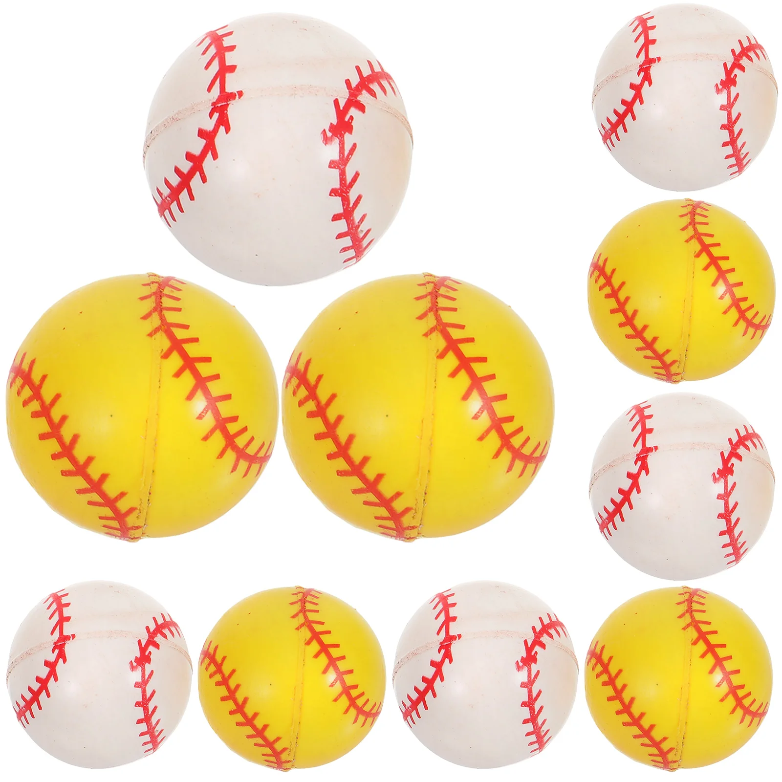 

20 Pcs Baseball Bouncy Balls for Kids Playing Toy Educational Rubber Jumping Bouncing Child