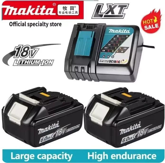 

100% оригинальный аккумулятор Makita, 18В 6.0Ач, замена аккумуляторов Makita BL1830B L1840B L1850B L1860B, аккумулятор для электроинструментов.