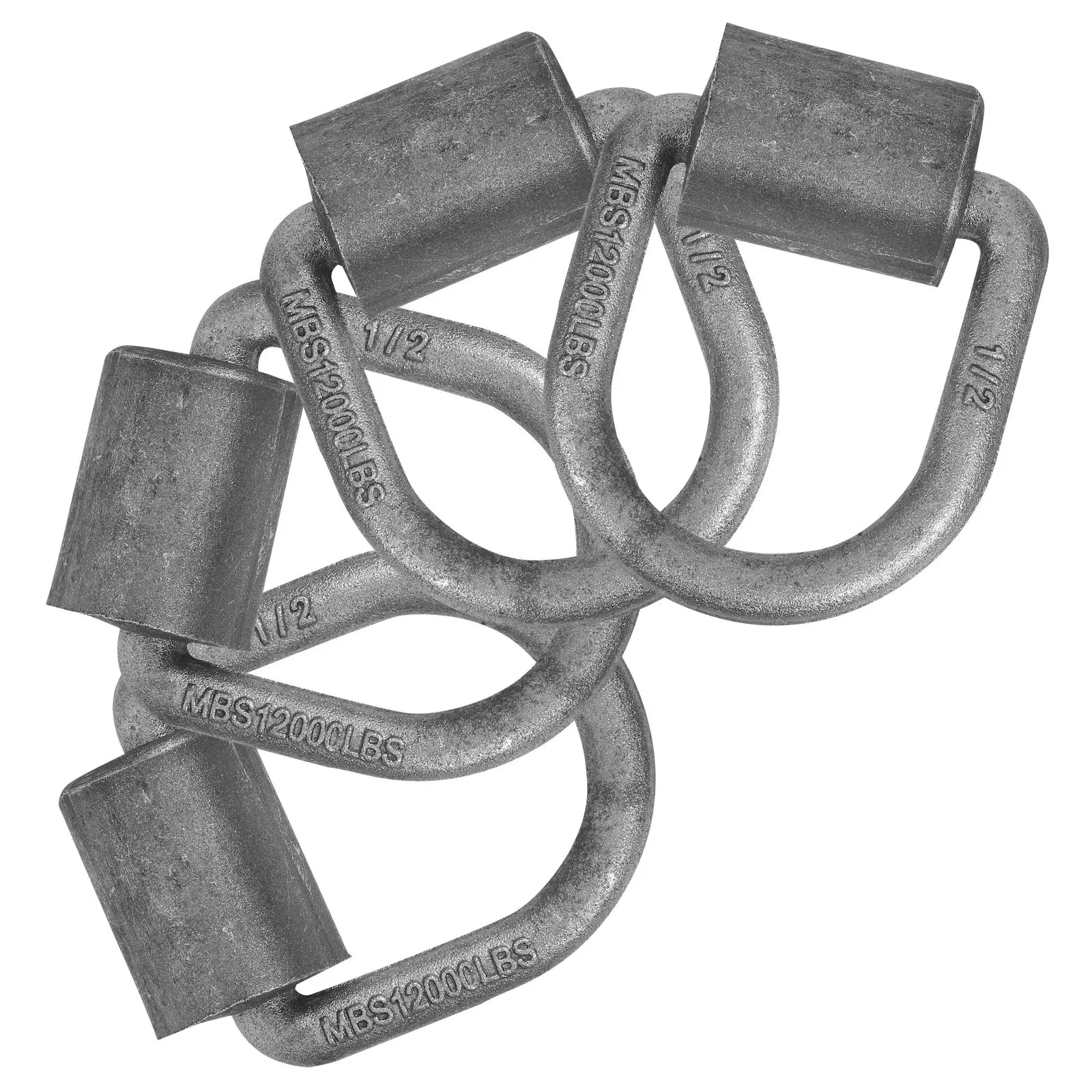 4Pcs Forged Welded D-Ring Anchor Heavy Duty 12,000lbs Load Trailer Truck Cargo Tie Down Weld-on Trailer D-Ring