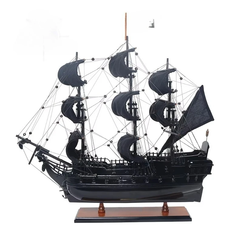 Pirate wooden ship model for arts and crafts supplies and wooden home decor