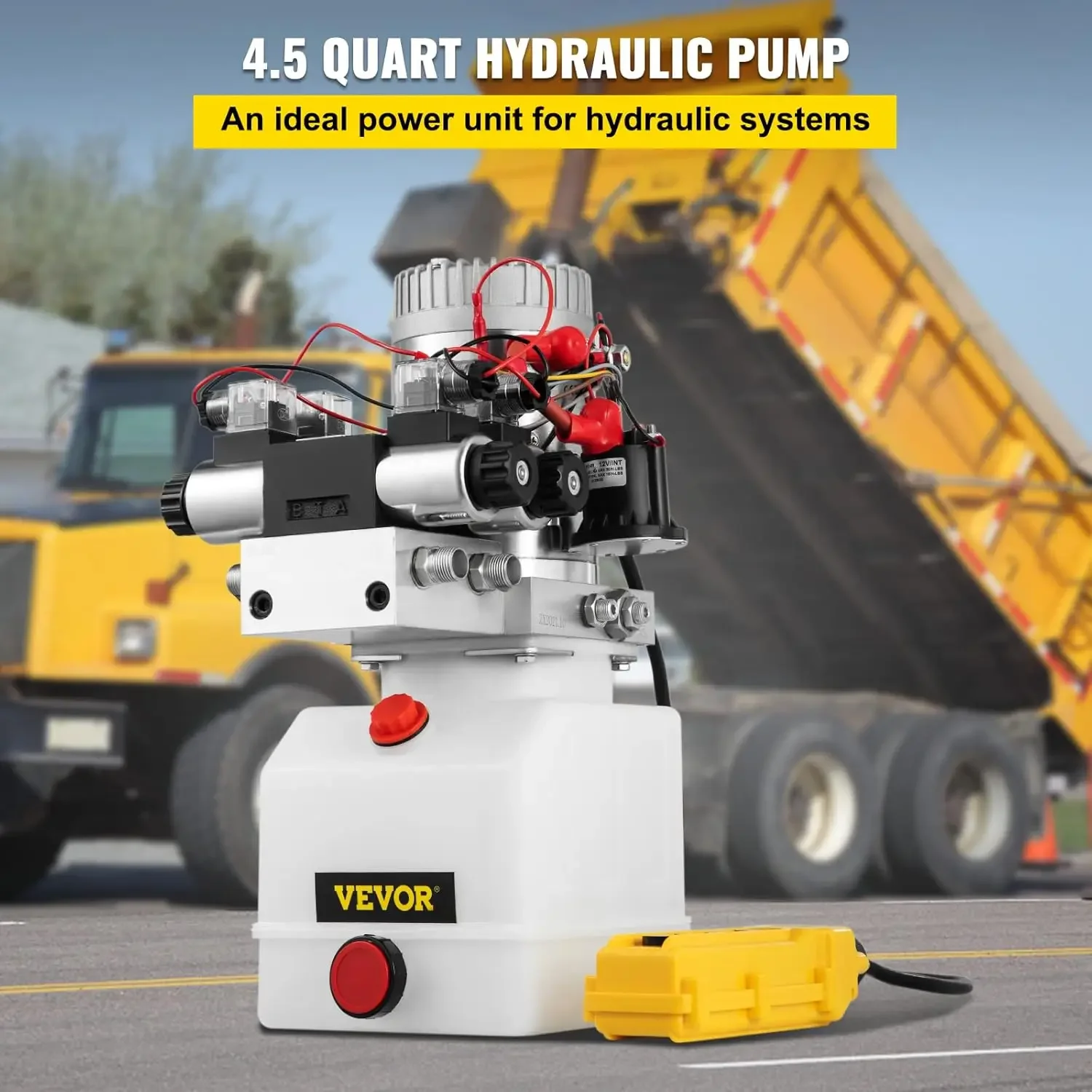 Pump Double Acting 4 Way Hydraulic Power Unit Double Solenoid Hydraulic Power Pack 12V DC Power Pump w
