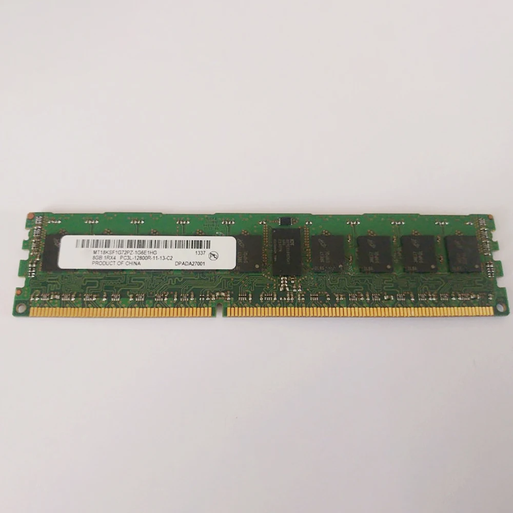 1PCS  8GB 1RX4 PC3L-12800R Server Memory 8G DDR3L 1600 ECC REG MT18KSF1G72PZ-1G6E1HE For MT High Quality Fast Ship