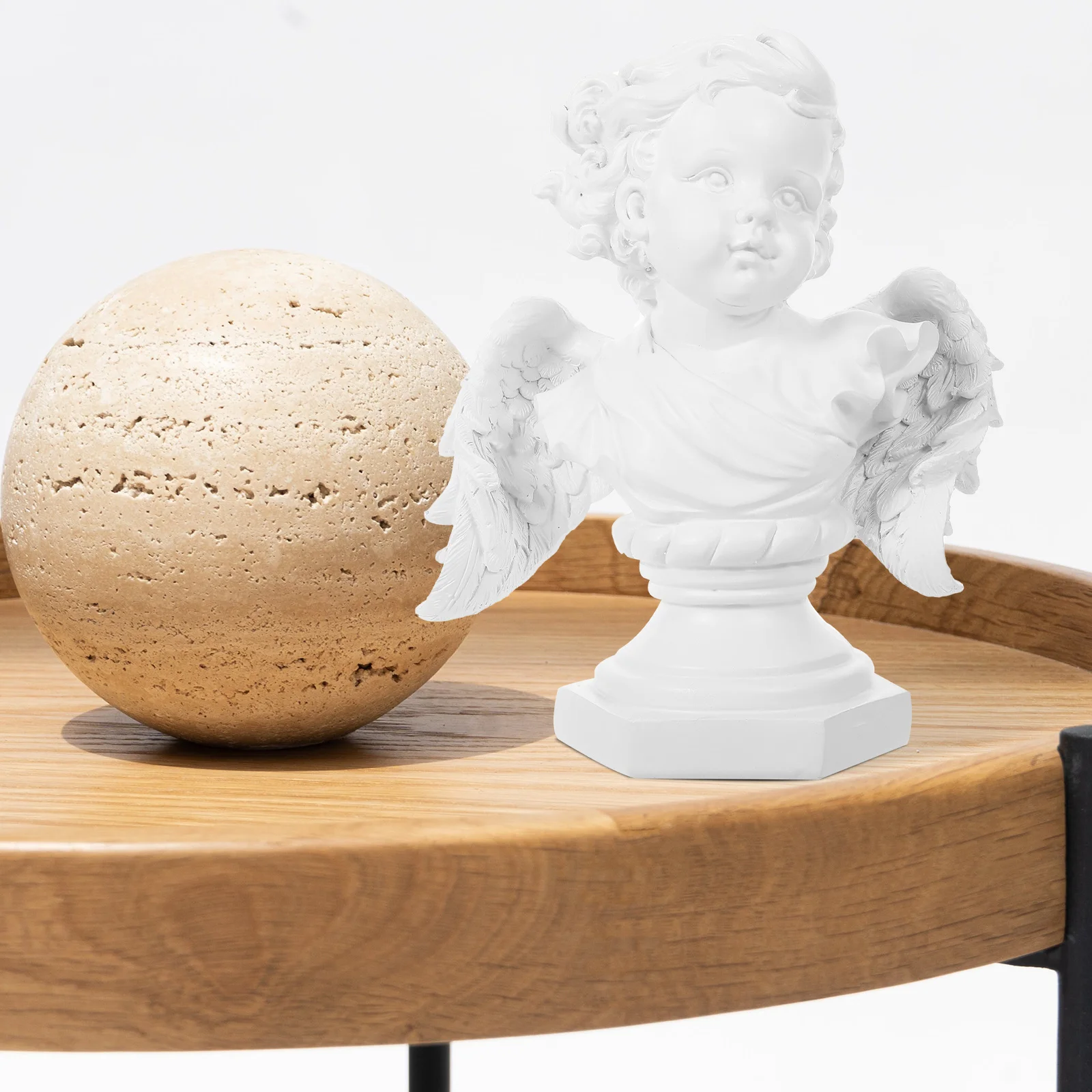 

Resin Ornament Classic Small Angel Statue for Home Garden Desktop Angel Decoration Resin Statue Figurine