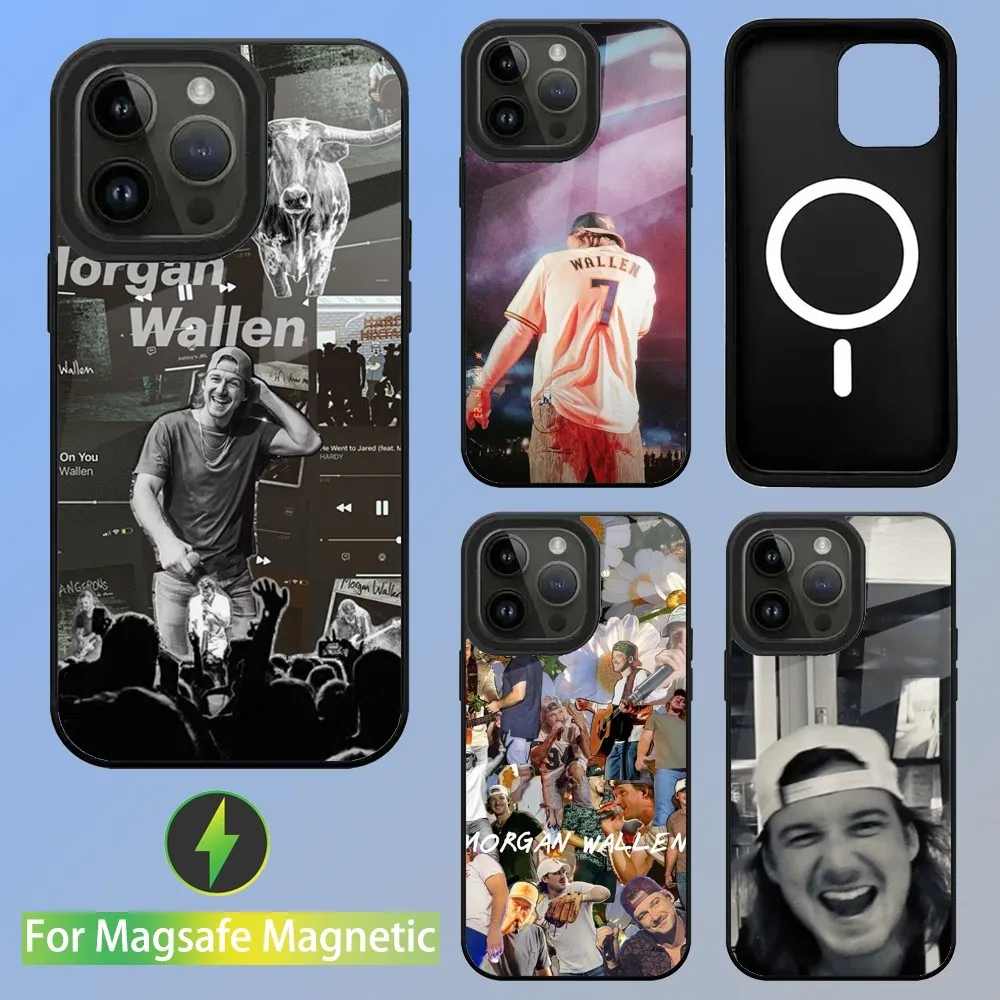 Singer Morgan W-Wallen Phone Case For iPhone 16,15,14,13,12,11,Plus,Pro,Max Mini Magsafe Magnetic Wireless Charging