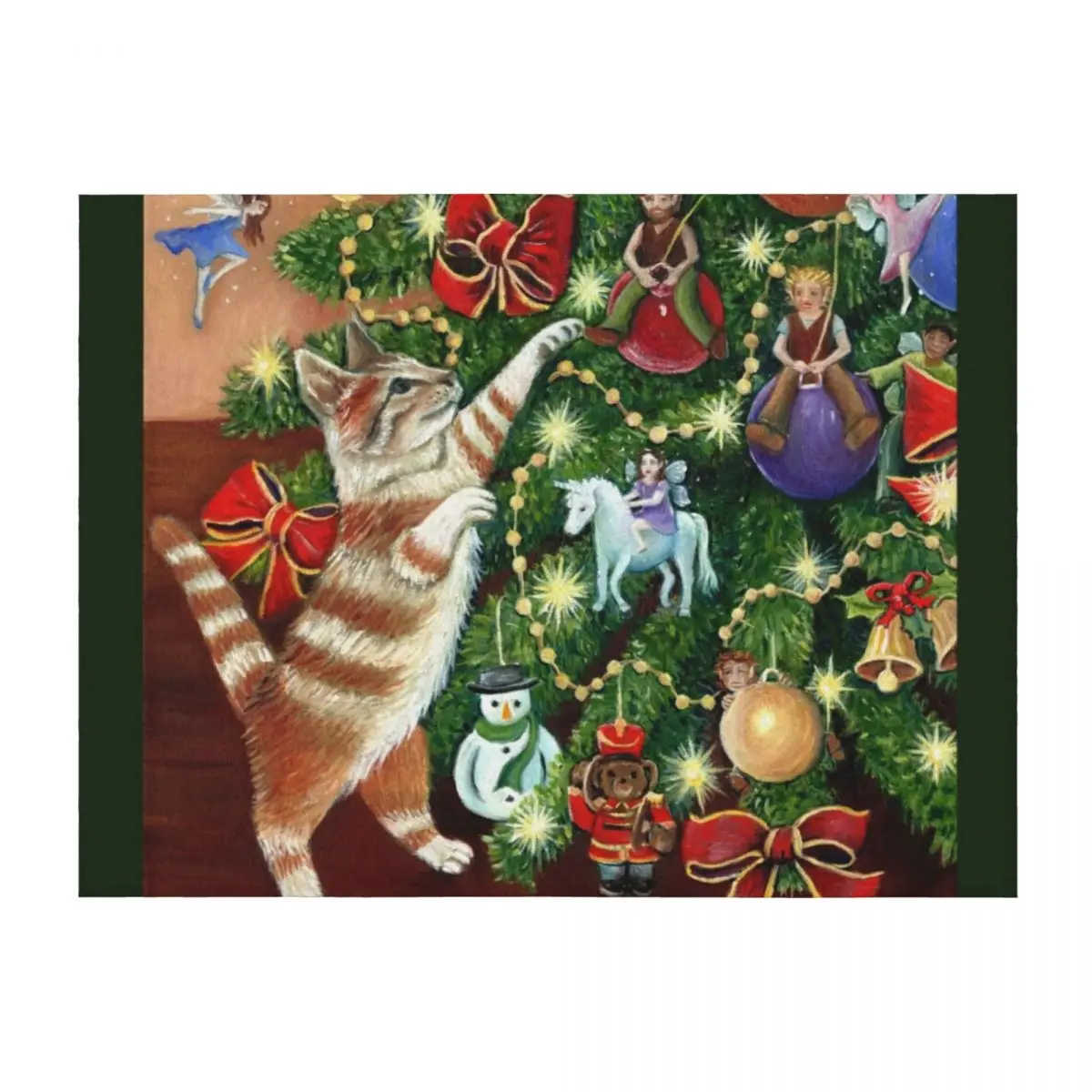 

Fairy Tag at Christmas' by Sonia Finch Throw Blanket Thermal christmas decoration christmas gifts Luxury Blankets
